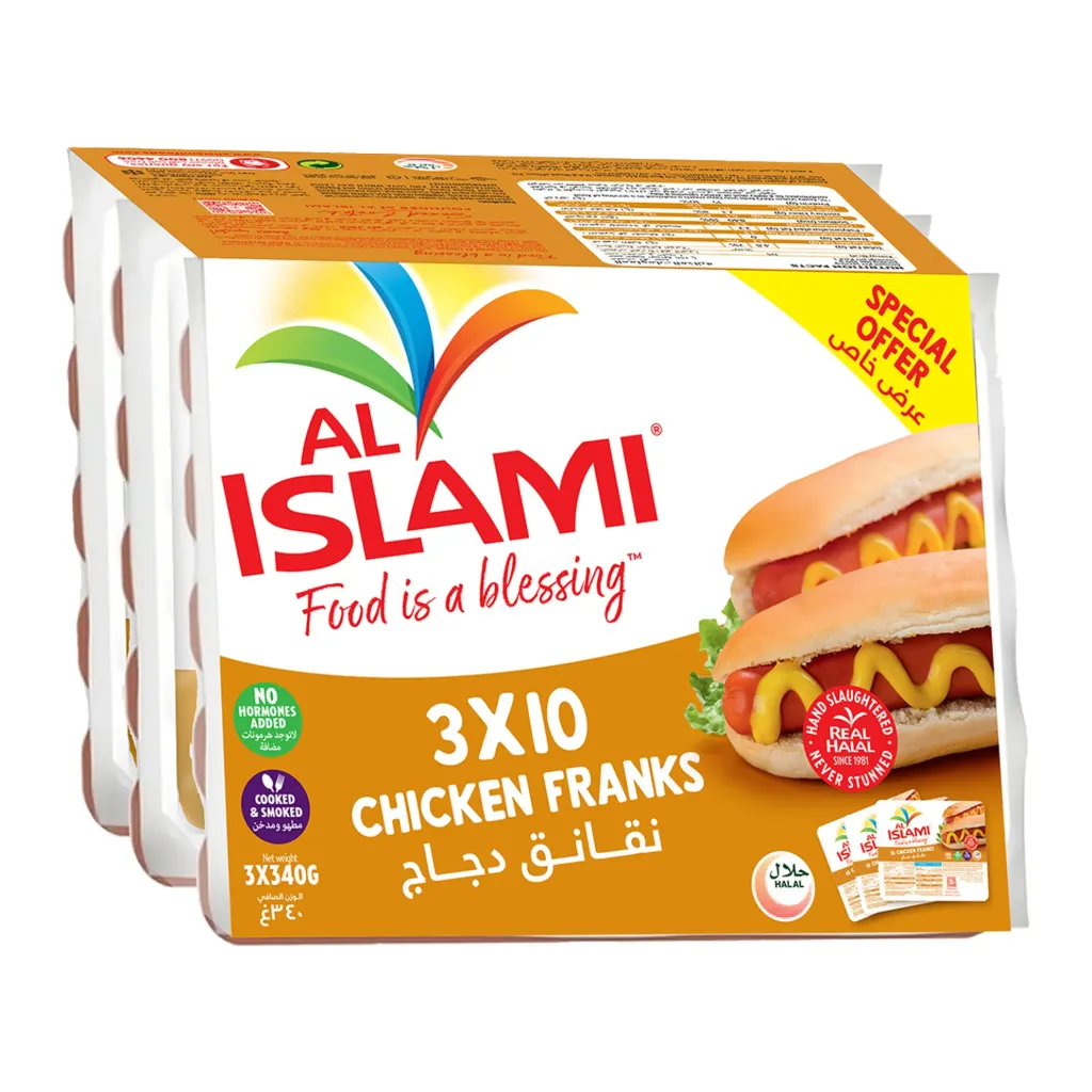 AL ISLAMI FROZEN CHICKEN FRANK 3X340GM