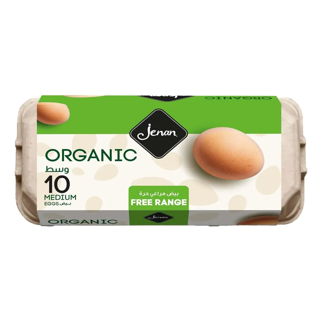 JENAN WHT/BRN ORGANIC FREE RANGE EGGS 10 PACK