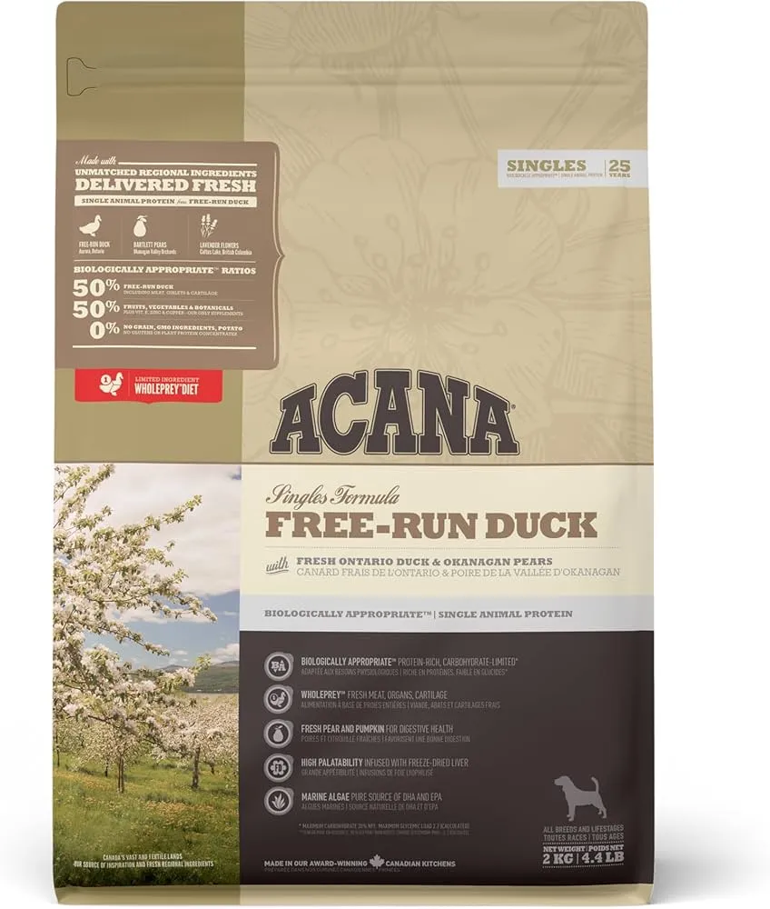 ACANA FREE-RUN DUCK DRY DOG FOOD (6KG-NA)