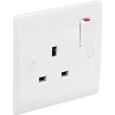A 092 13 AMP WALL SOCKET SINGLE A & T