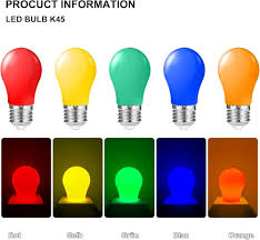 1W LED COLOUR BULB E27 MIX